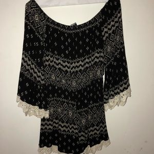 Black & White Romper